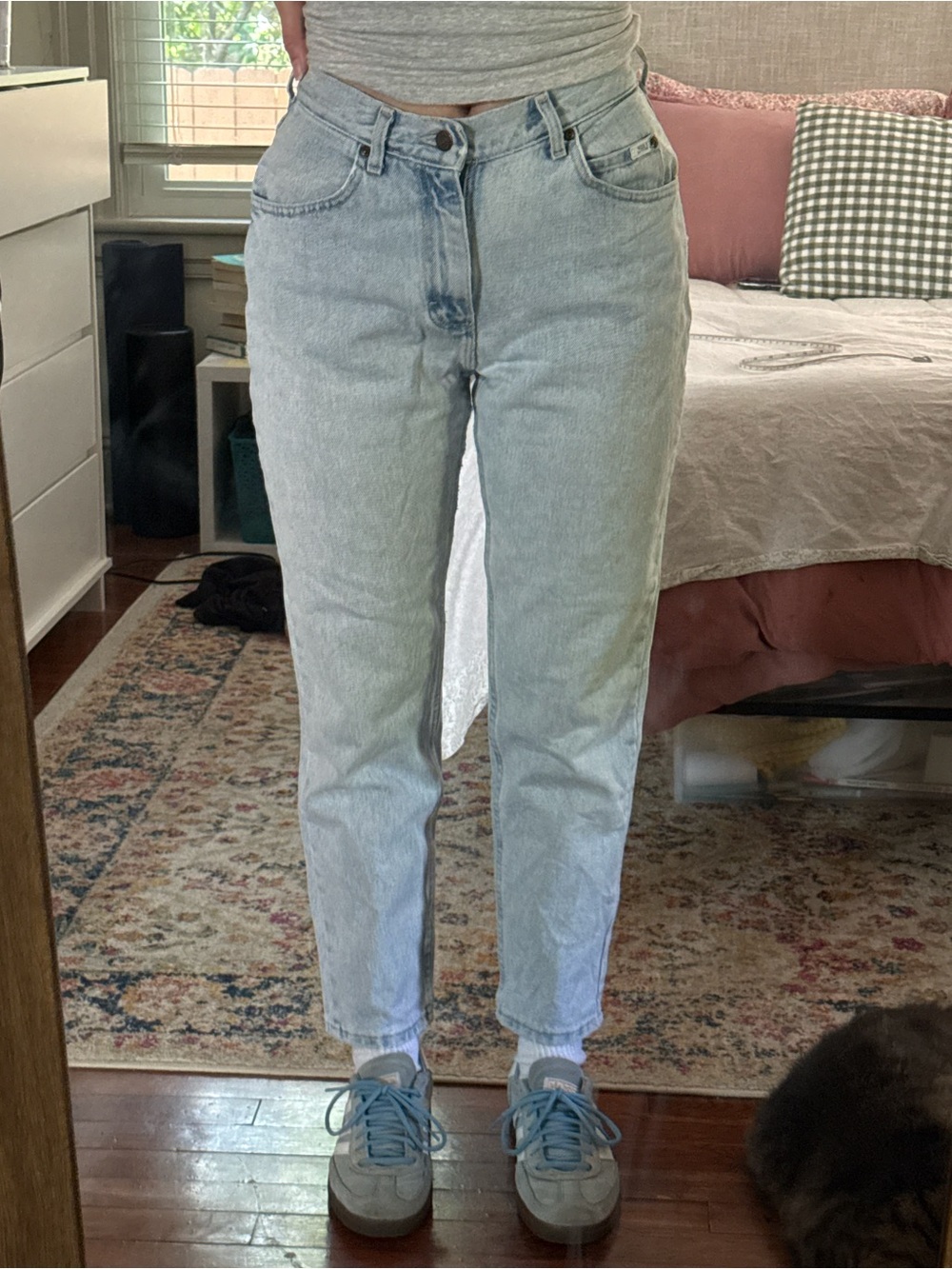 Lee Women's Vintage Mom Jeans in Light Blue Wash